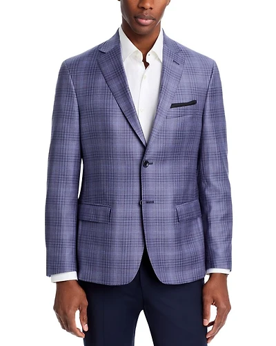 Tonal Plaid Regular Fit Sport Coat