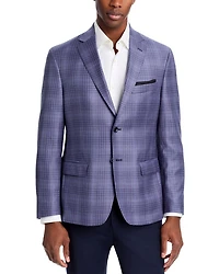 Tonal Plaid Regular Fit Sport Coat