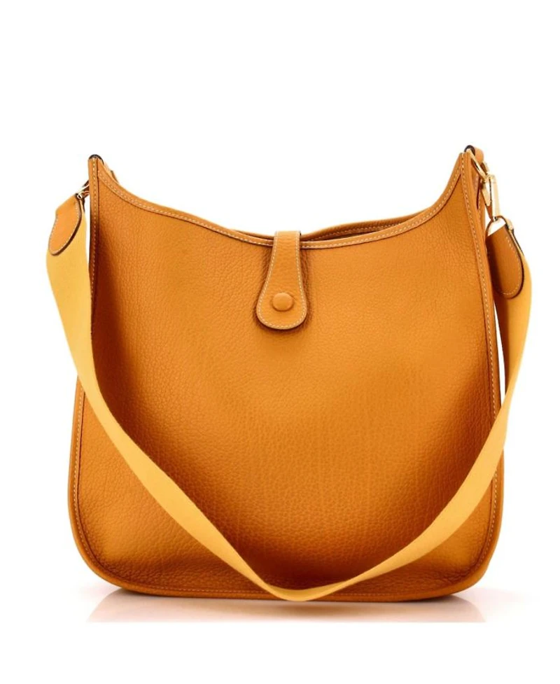 Pre-Owned HERMES Pre-Owned Hermes GM Evelyne Bag Gen I Fjord