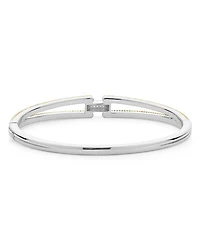 18K Yellow Gold & Sterling Silver Caviar Lux Clip Diamond Pavé Bangle Bracelet