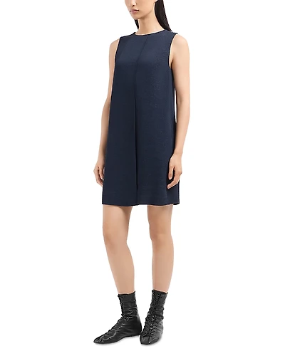 Emporio Armani Textured Sleeveless Shift Dress