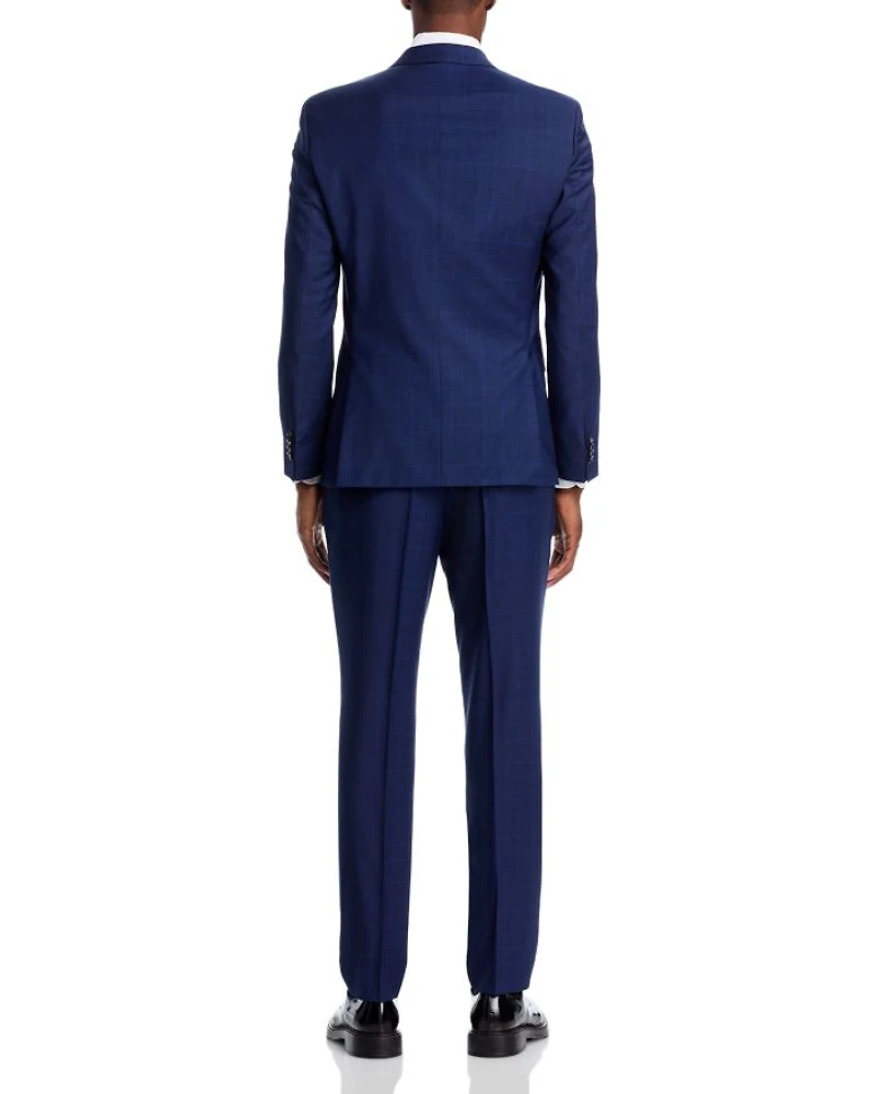 H-Huge Tonal Plaid Slim Fit Suit