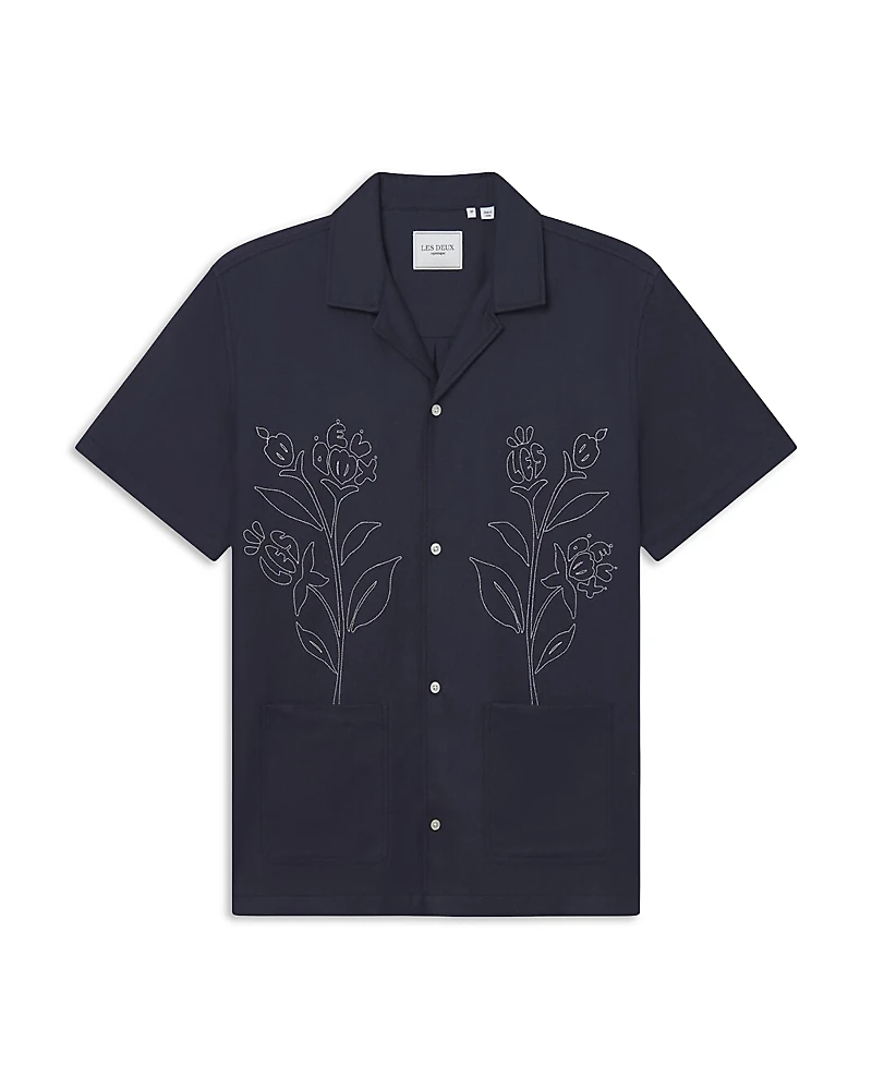 Les Deux Kingsley Floral Short Sleeve Shirt