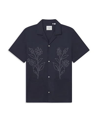 Les Deux Kingsley Floral Short Sleeve Shirt