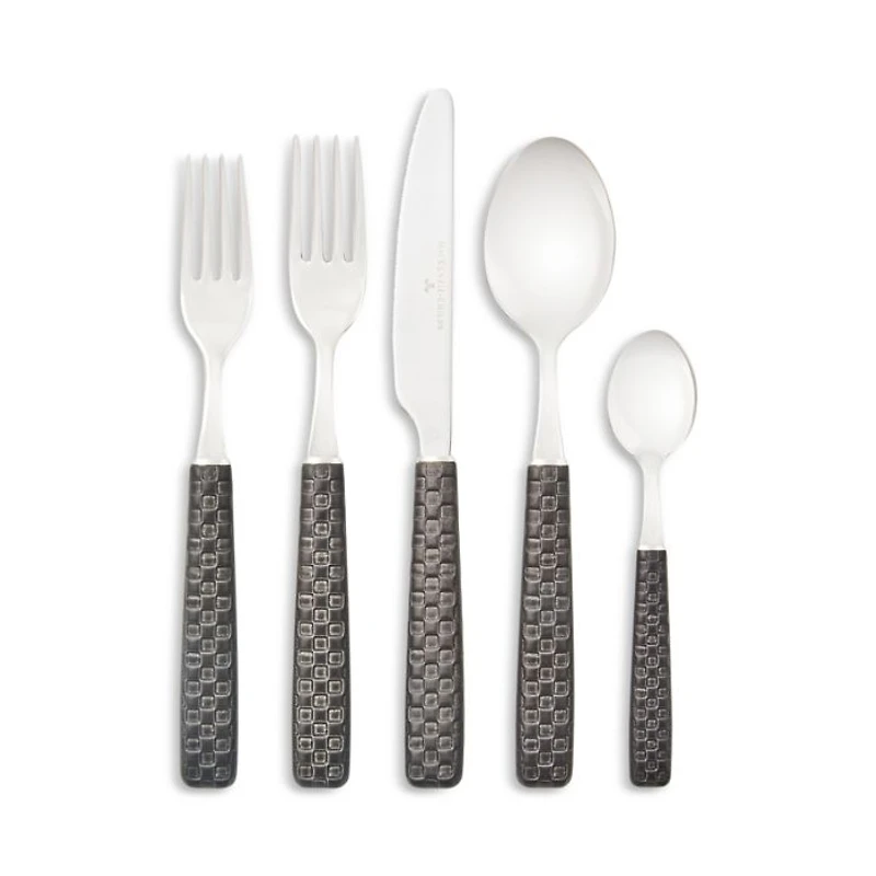 Everyday Black 5-Piece Flatware Place Setting