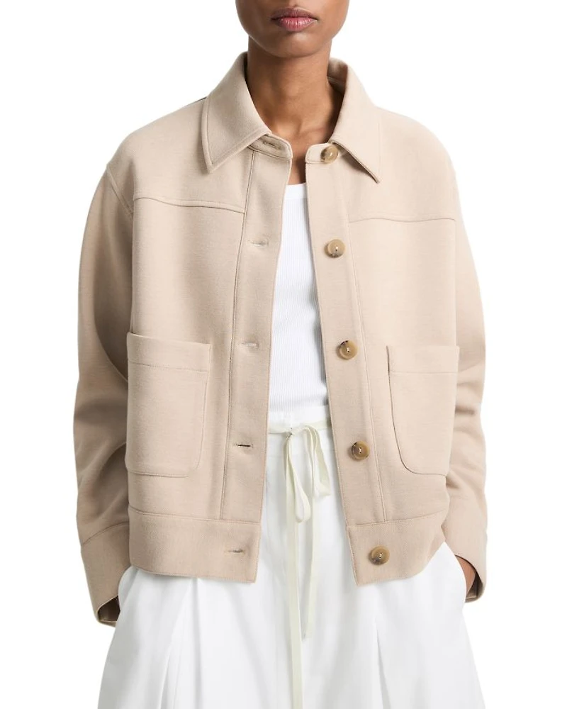 Cropped Patch Pocket Jacket