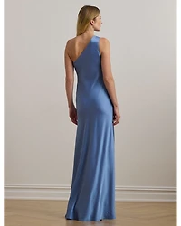 Satin Charmeuse One Shoulder Gown