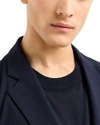 Regular Fit Seeksucker Single Breasted Blazer