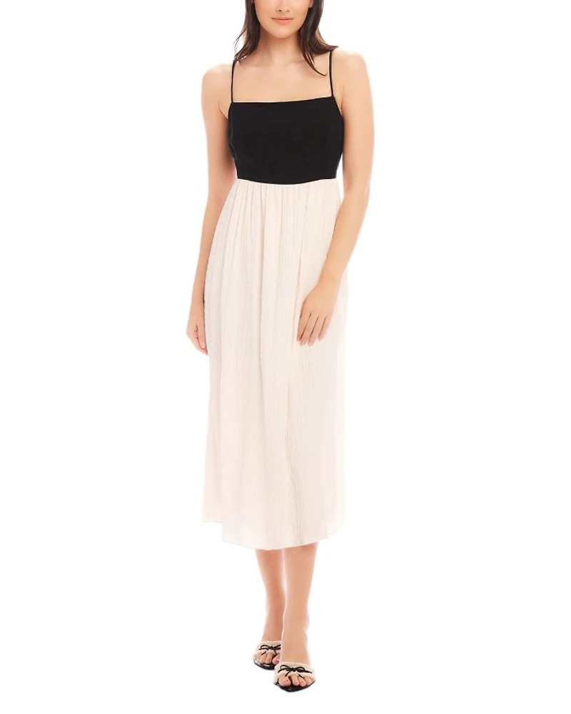 Anetta Contrast Midi Dress