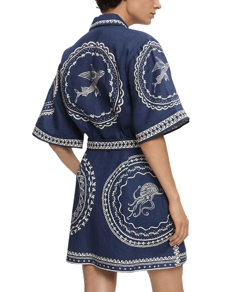 Oceane Linen Mini Dress