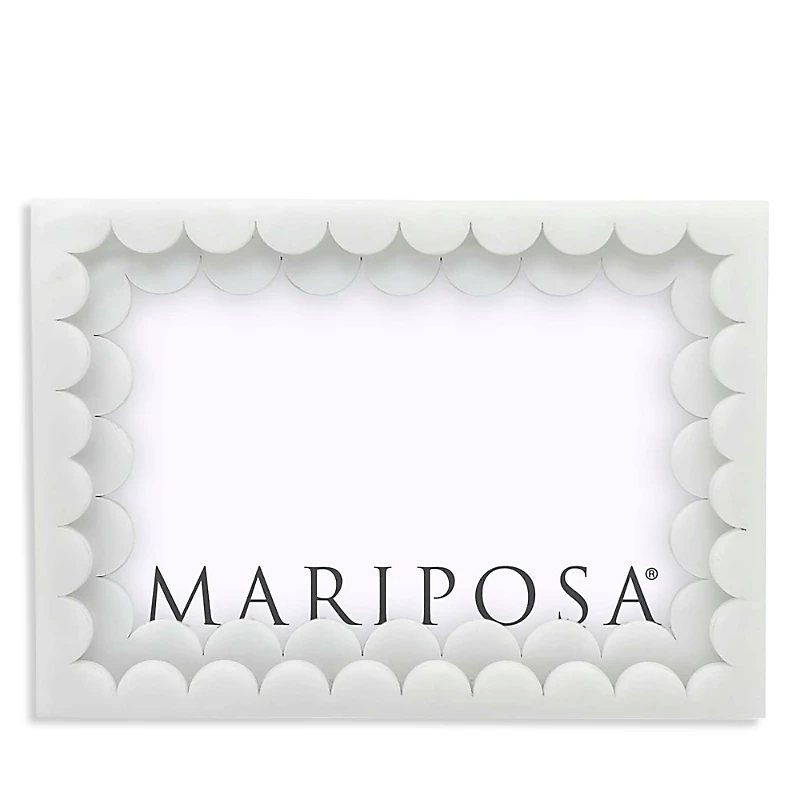 Mariposa White Acrylic Double Scallop Frame