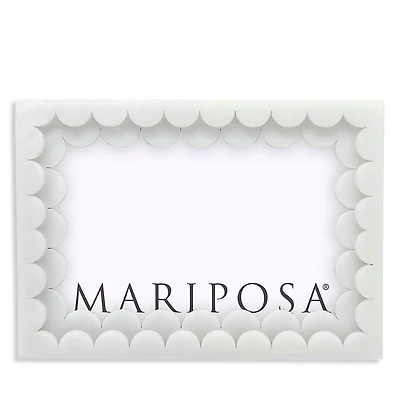 Mariposa White Acrylic Double Scallop Frame