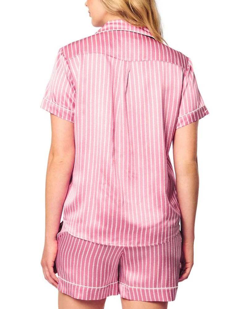 Loved Lines Silk Classic Short Set