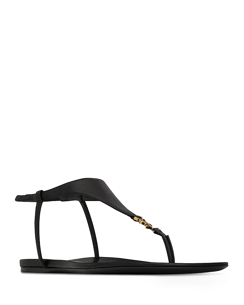 Saint Laurent Women's Cassandra Slingback Thong Sandals