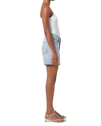 V Waist Mid Rise Denim Shorts Backbeat