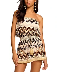Ramy Brook Chevron Lauryn Swim Cover-Up Dress
