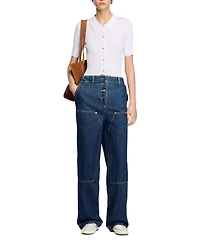 Rib Knit Polo Top