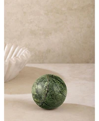 Forest Green Marble Sphere Object