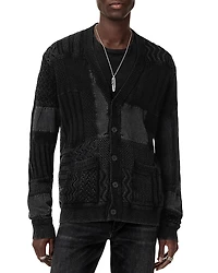 John Varvatos Francis Mixed Stitch Button Cardigan