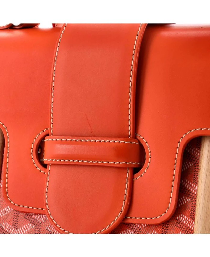 MM Saigon Top Handle Bag Coated Canvas with Leather