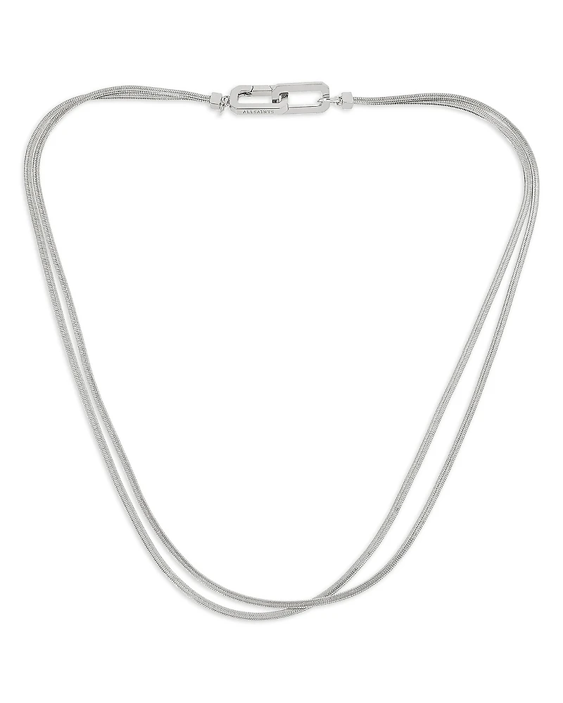 Allsaints Signature Snake Chain Layered Necklace, 17
