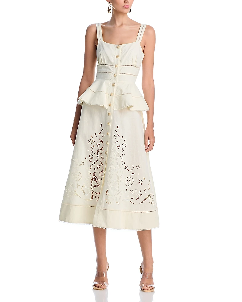 Self-Portrait Peplum Midi Dress