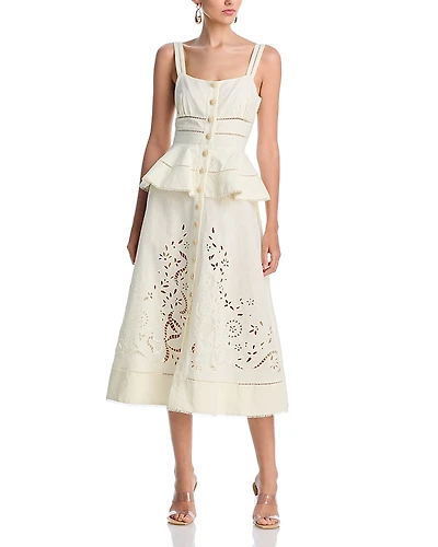 Self-Portrait Peplum Midi Dress