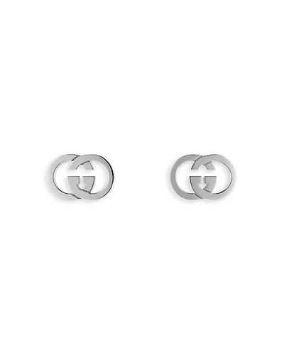 Sterling Silver Interlocking Double G Stud Earrings