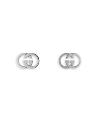 Sterling Silver Interlocking Double G Stud Earrings
