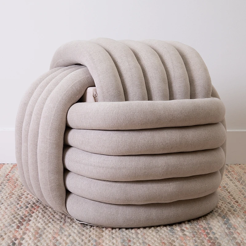 Pink Lemonade Knotted Pouf