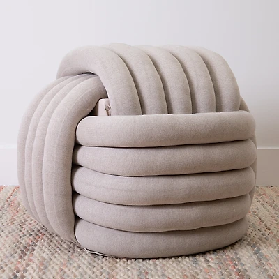 Pink Lemonade Knotted Pouf