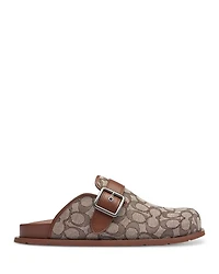 Men's Signature Jacquard Buckled Clogs
