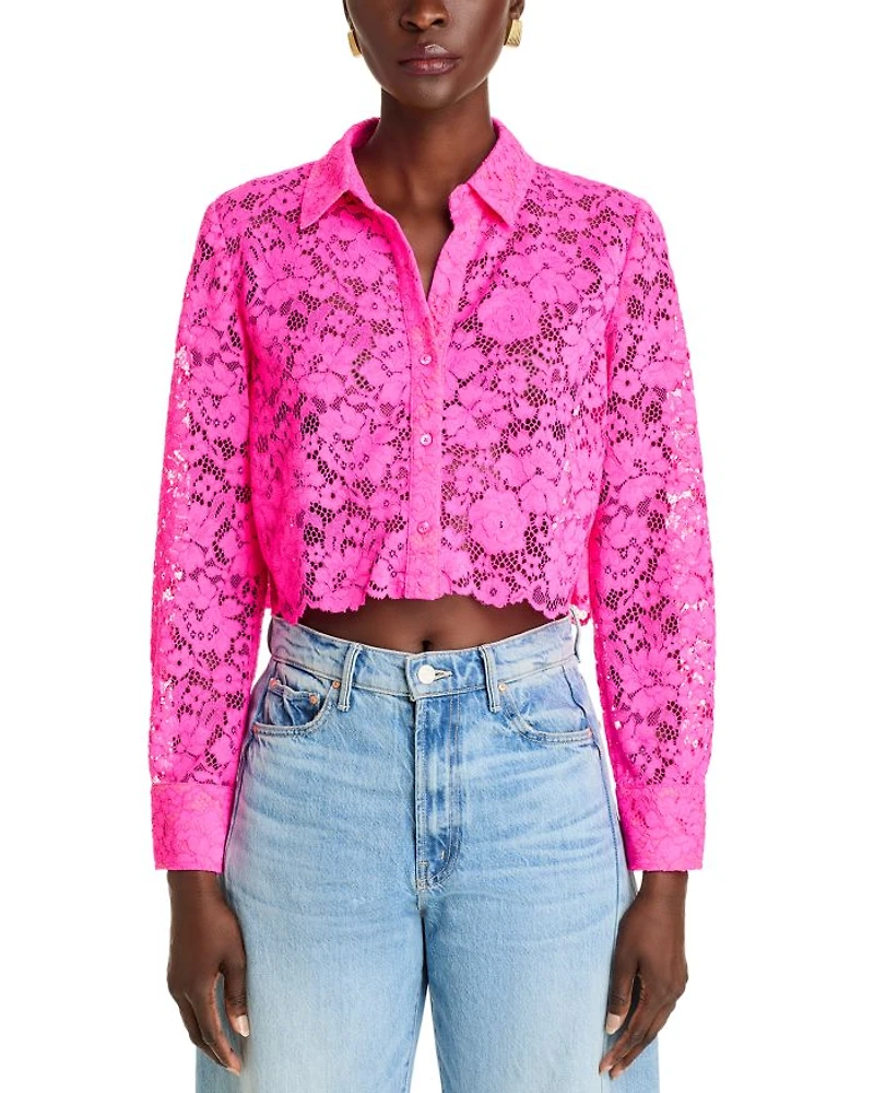Akemi Cropped Button Front Top