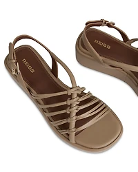 Women's Knotted Strappy Flatform Sandals