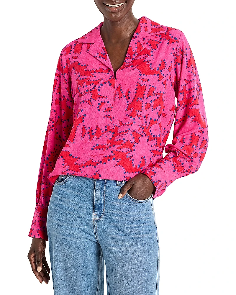 Nic+Zoe Clashy Petals Poet Blouse