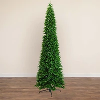 14' Artificial Slim Green Mountain Pine Christmas Tree with 1600 Warm White LED Lights and 4660 Branches