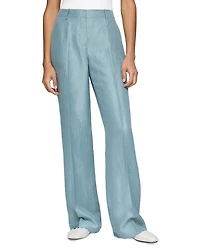 Gates Full Leg Linen Blend Pants
