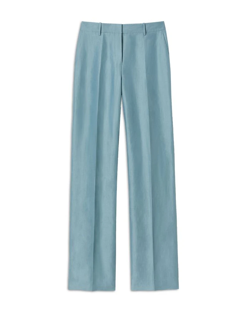 Gates Full Leg Linen Blend Pants