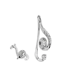 Ariana Grande Imitation Pearl & Crystal Asymmetric Clip On Statement Earrings