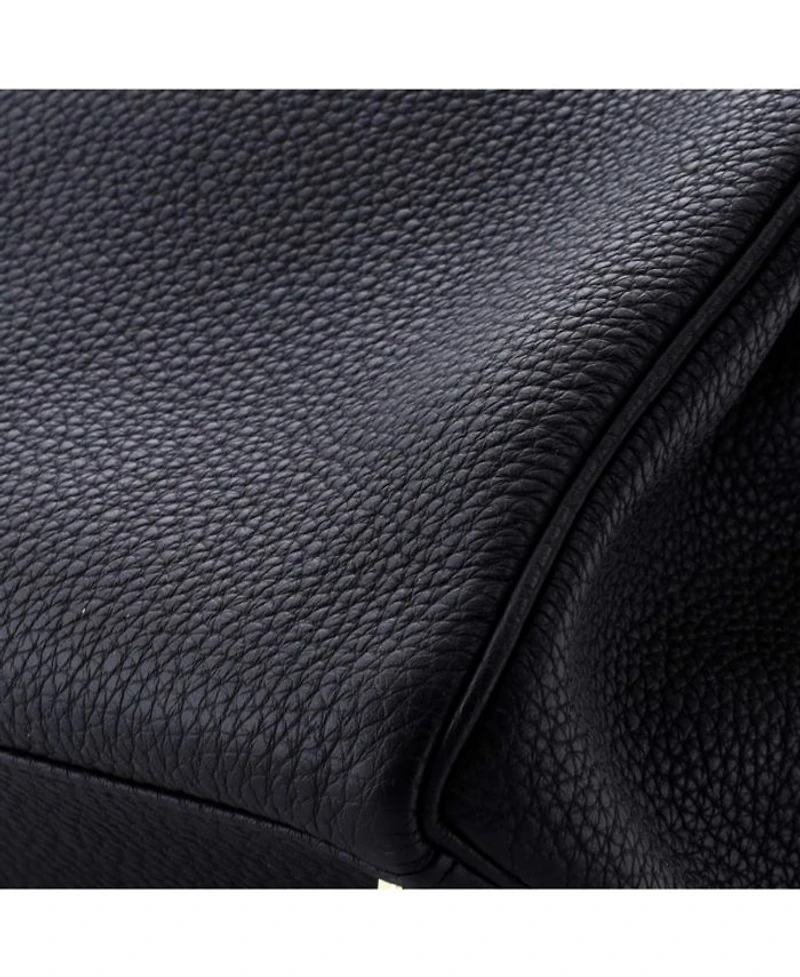 Kelly Handbag Black Togo with Gold Hardware