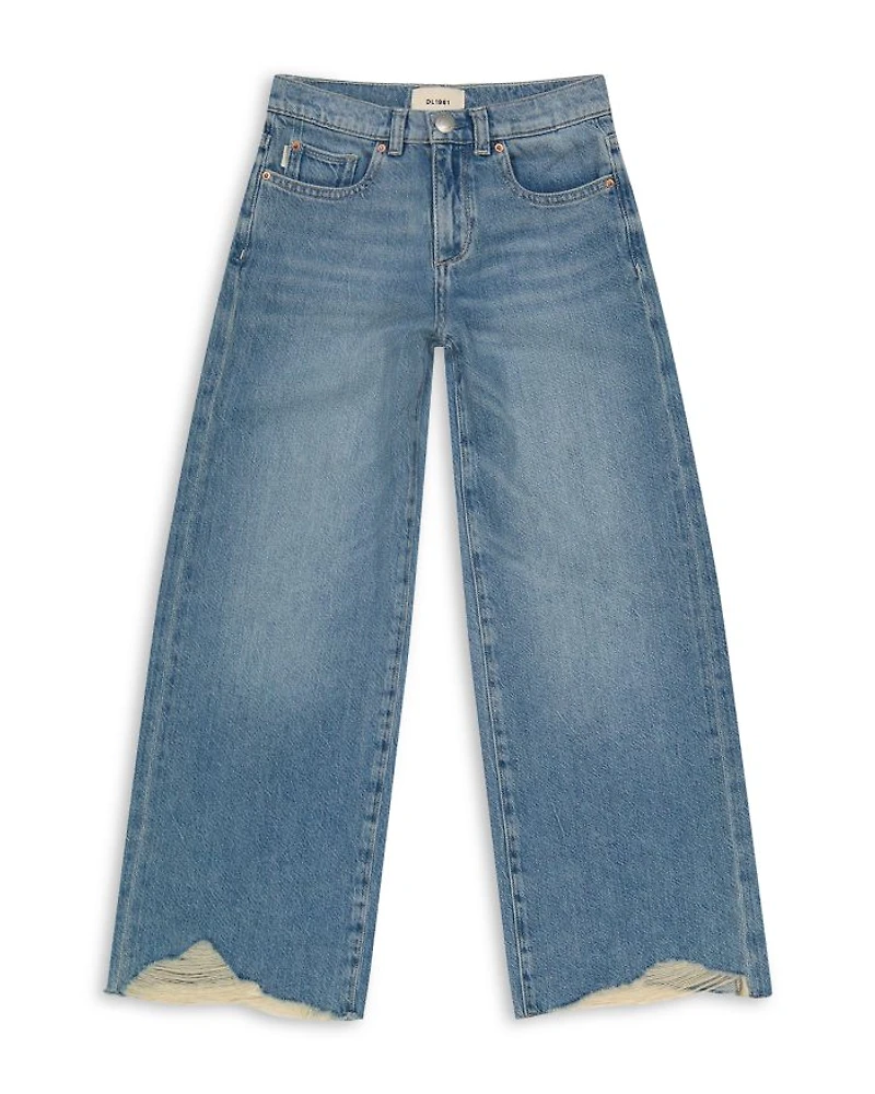 Girls' Nini Wide Leg Jeans River Bank  - Big Kid