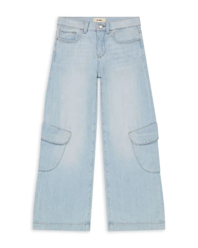 Girls' Nini Wide Leg Jeans Poolside Cargo - Big Kid