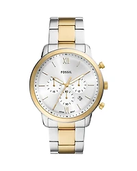 Fossil Neutra Chronograph Two Tone Stainless Steel Watch, 44mm
