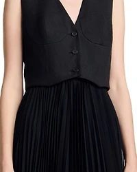 Pleated Maxi Dress