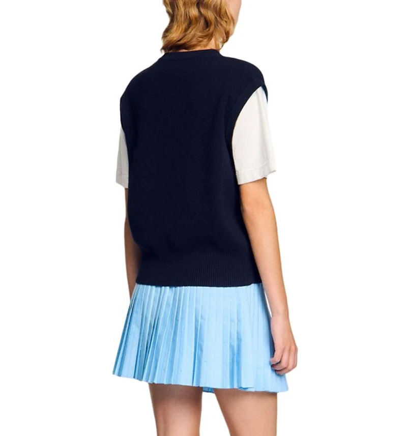 Two Tone Wool & Cashmere Sweater