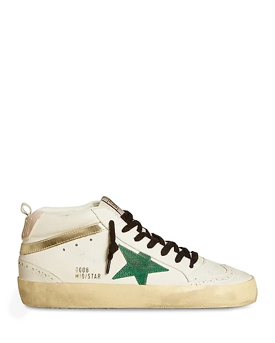Golden Goose Unisex Mid Star Lace Up Sneakers