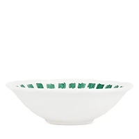 Vietri Lisbon Green Stitch Serving Bowl