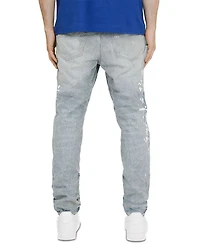 Manganese Slim Straight Jeans with Paint Splatter