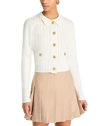 Cara Patty Collared Cardigan Sweater