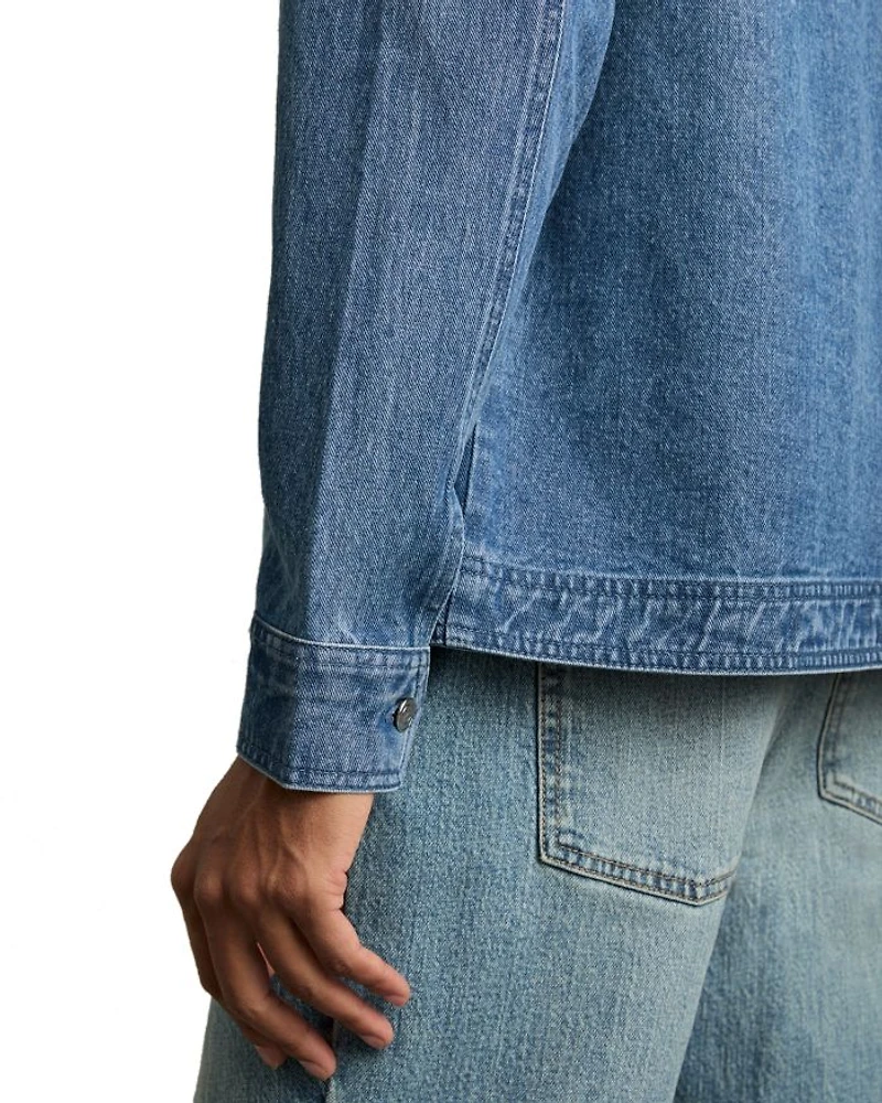 Tore Long Sleeve Denim Overshirt